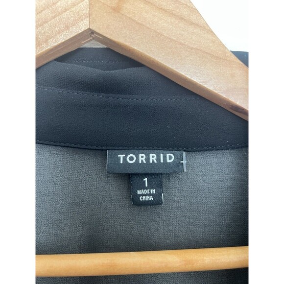 Torrid Babydoll Georgette Long Sleeve Blouse Sheer Empire Waist Whimsigoth Flow - Picture 10 of 11